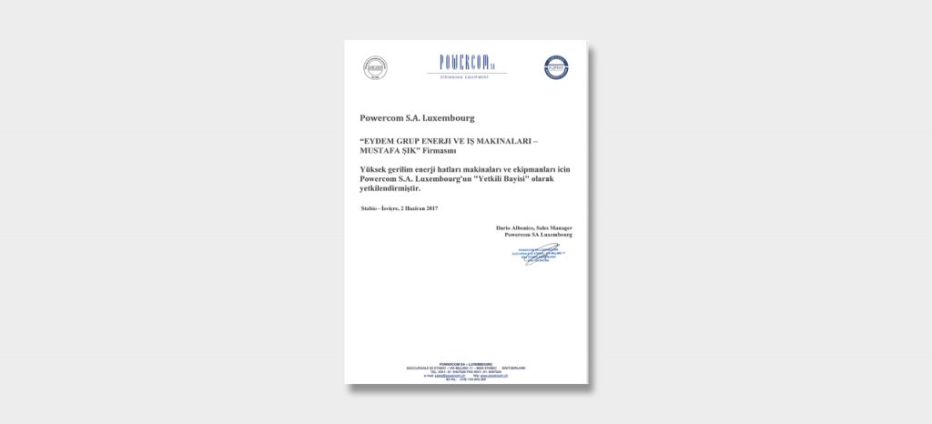 Kalite Sertifikalarımız Eydem Grup Kablo Kesme Makası Hidrolik Pabuç Sıkma Pensesi